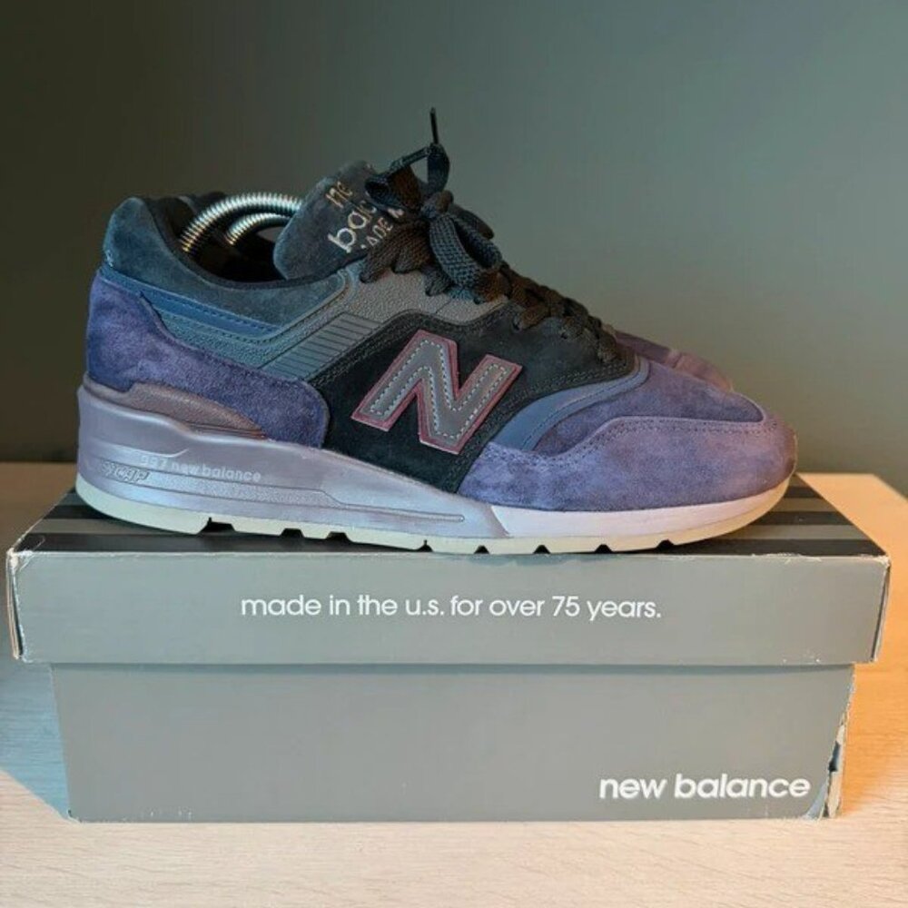 New Balance 997 Made in USA 997NAK Purple Black Suede Size US 9 / EU 42.5